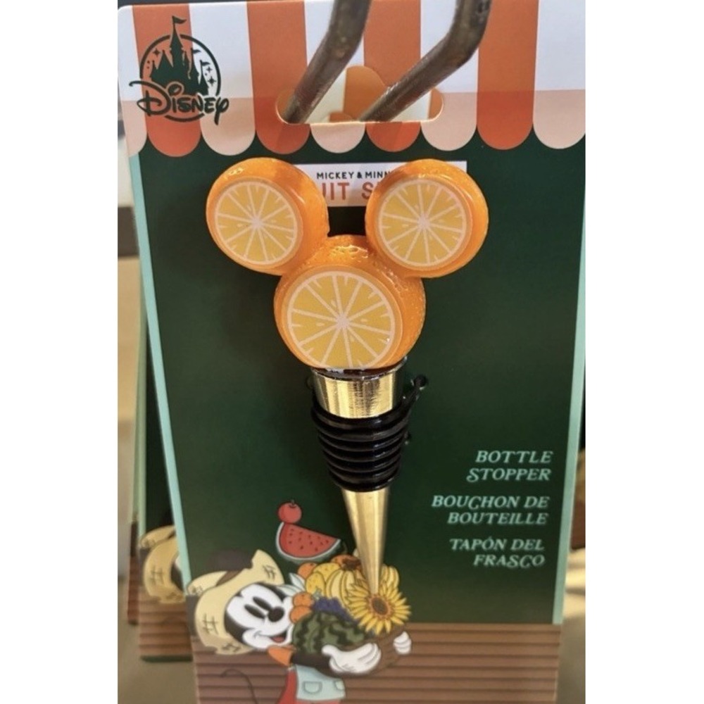 2026 Disney Parks Fruit Stand Collection Mickey Orange Bottle Stopper New